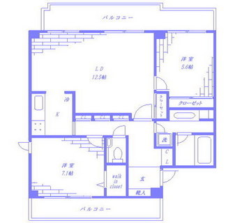 東京都新宿区払方町 賃貸マンション 2LDK