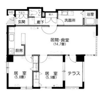 東京都新宿区信濃町 賃貸マンション 2LDK