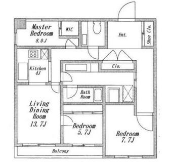 東京都新宿区払方町 賃貸マンション 3LDK